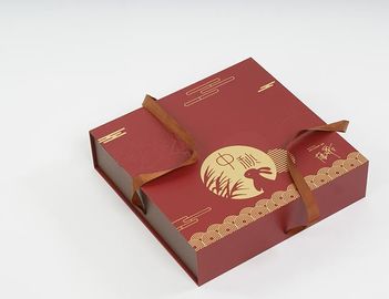 빨간 호화스러운 단단한 마분지 선물 상자 Foldable 유형 초콜렛 포장