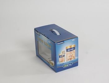 PVC 창과 플라스틱 손잡이를 가진 매트 박판 골판지 상자