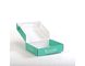 손잡이를 가진 녹색 Foldable 물결 모양 선물 상자 박판으로 만들어진 물결 모양 상자